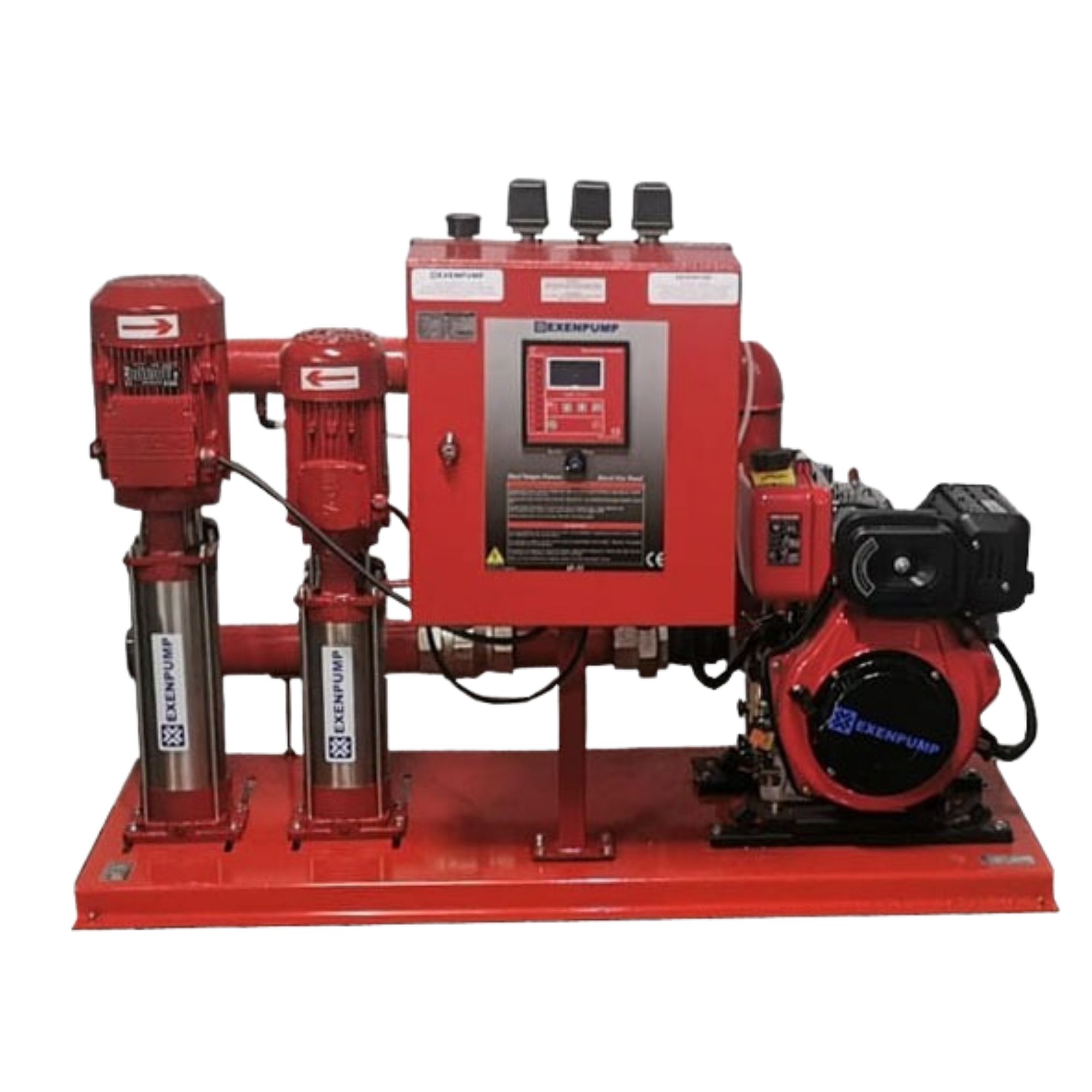 EYH 80D C 1/906Y+D10+1/210J 1 ELEKTRİK 1 DİZEL 1 JOKEY POMPALI YANGIN HIDROFORU (2x12 m3/h- 60mss+3 m3/h-70mss)