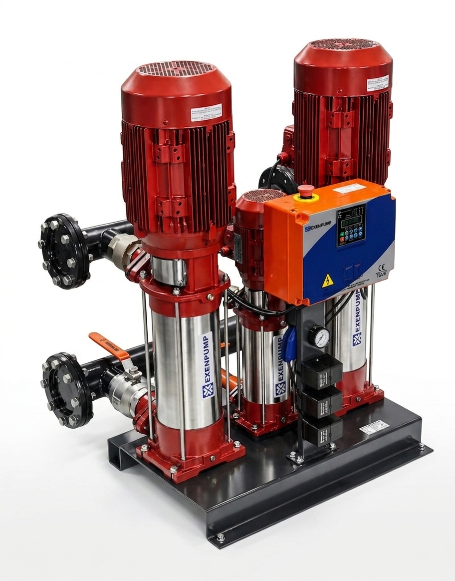 EXDP-Y 2/4004-J208 (2x60m³/h-60mSS+2m³/h-70mSS) 2 ELEKTRİK + 1 JOKEY POMPALI YANGIN HİDROFORU-ORTAK ŞASE