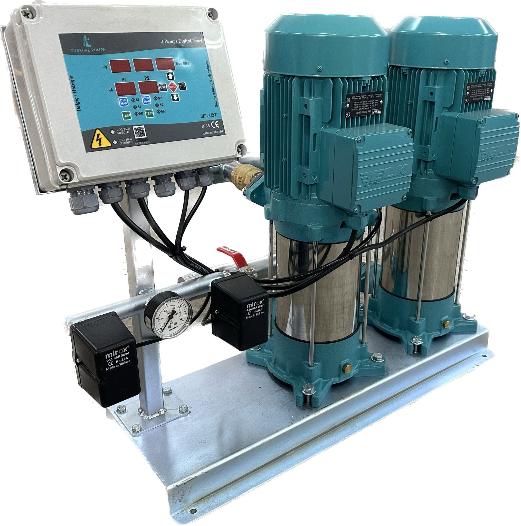 SABİT DEVİRLİ, 2 x TPH-T 109 TEK POMPALI HIDROFOR (Qmax=2x4,8 m³/h - Hmax=86 mSS)